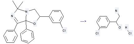 2-Amino-1-(3-chlorophenyl)ethanol hydrochloride can be prepared by 2-(3-chlorophenyl)-5,5-dimethyl-7,7a-diphenyl-2,3,5,7a-tetrahydroimidazo[5,1-b]oxazole. 